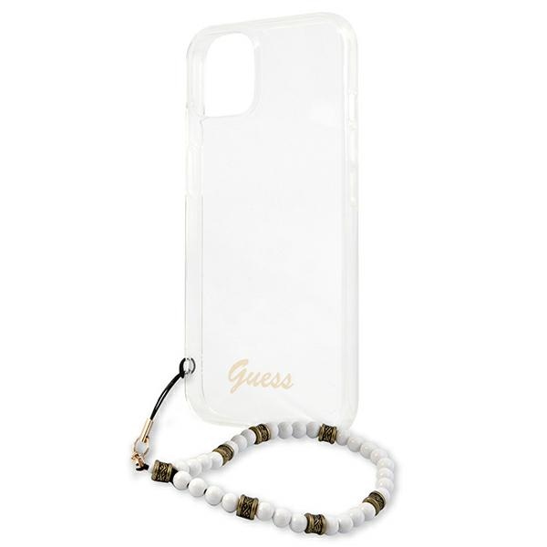 iTok webáruház - Guess Guess GUHCP13MKPSWH iPhone 13 6,1 hüvelykes átlátszó kemény tok White Pearl 6 Guess GUHCP13MKPSWH iPhone 13 6.1" Transparent hardcase White Pearl