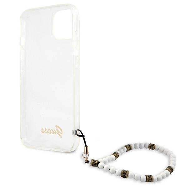 iTok webáruház - Guess Guess GUHCP13MKPSWH iPhone 13 6,1 hüvelykes átlátszó kemény tok White Pearl 7 Guess GUHCP13MKPSWH iPhone 13 6.1" Transparent hardcase White Pearl