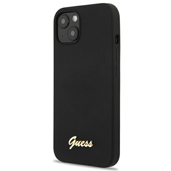 iTok webáruház - Guess Guess GUHMP13MLSLMGBK iPhone 13 6,1 hüvelykes fekete szilikontok – Silicone Script Gold Logo MagSafe 2 Guess GUHMP13MLSLMGBK iPhone 13 6.1" black/black hardcase Silicone Script Gold Logo Magsafe
