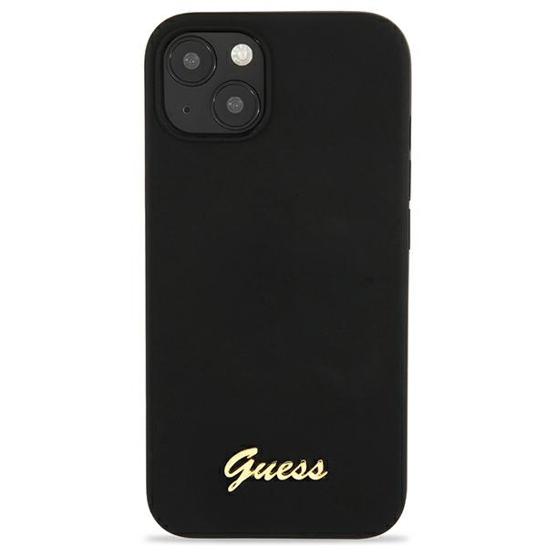 iTok webáruház - Guess Guess GUHMP13MLSLMGBK iPhone 13 6,1 hüvelykes fekete szilikontok – Silicone Script Gold Logo MagSafe 3 Guess GUHMP13MLSLMGBK iPhone 13 6.1" black/black hardcase Silicone Script Gold Logo Magsafe