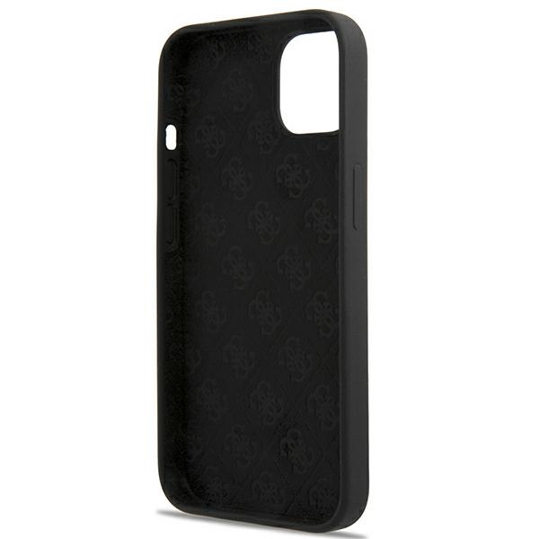 iTok webáruház - Guess Guess GUHMP13MLSLMGBK iPhone 13 6,1 hüvelykes fekete szilikontok – Silicone Script Gold Logo MagSafe 6 Guess GUHMP13MLSLMGBK iPhone 13 6.1" black/black hardcase Silicone Script Gold Logo Magsafe