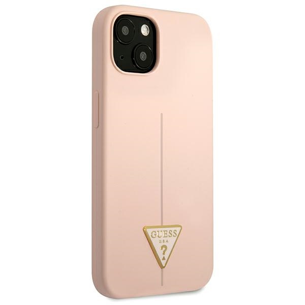 iTok webáruház - Guess Guess GUHCP13MSLTGP iPhone 13 Silicone Triangle szilikon tok – rózsaszín 4 Guess GUHCP13MSLTGP iPhone 13 6.1" pink/pink hardcase Silicone Triangle