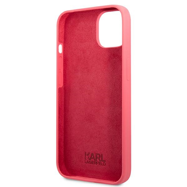 iTok webáruház - Karl Lagerfeld Karl Lagerfeld Silicone Plaque szilikon tok iPhone 13-hoz (fukszia) 7 Karl Lagerfeld Silicone Plaque iPhone 13 Case (fukszia)