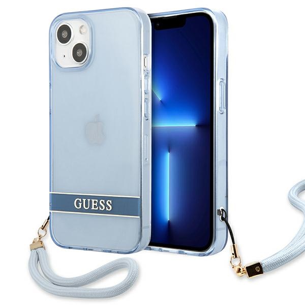 iTok webáruház - Guess Guess GUHCP13MHTSGSB iPhone 13 tok – kék 1 Guess GUHCP13MHTSGSB iPhone 13 6.1 "blue / blue hardcase Translucent Stap