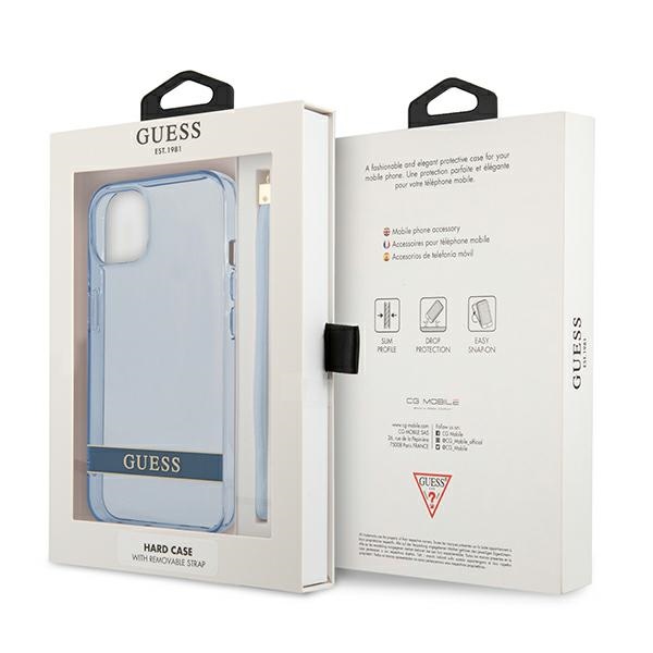 iTok webáruház - Guess Guess GUHCP13MHTSGSB iPhone 13 tok – kék 8 Guess GUHCP13MHTSGSB iPhone 13 6.1 "blue / blue hardcase Translucent Stap