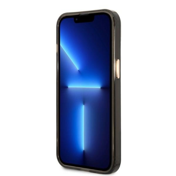 iTok webáruház - Guess Guess Gold Outline Translucent MagSafe tok iPhone 13 készülékhez (fekete) 5 Guess Gold Outline Translucent MagSafe case for iPhone 13 (fekete)