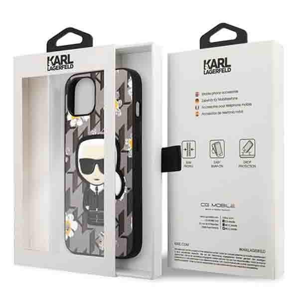 iTok webáruház - Karl Lagerfeld Karl Lagerfeld KLHCP13MPMNFIK1 Flower Ikonik Karl tok iPhone 13-hoz 8 Karl Lagerfeld KLHCP13MPMNFIK1 iPhone 13 6.1" grey/grey Flower Ikonik Karl