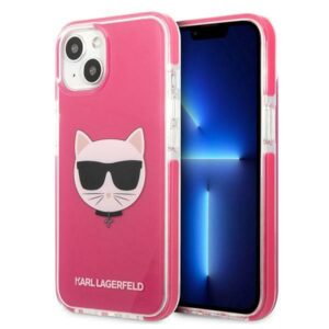 Karl Lagerfeld Choupette Head tok iPhone 13-hoz (fukszia)