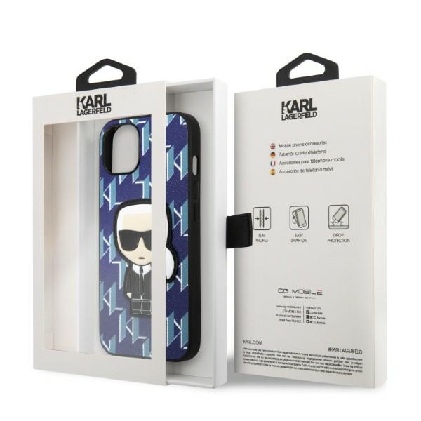 iTok webáruház - Karl Lagerfeld Karl Lagerfeld KLHCP13MPMNIKBL Monogram Ikonik Patch tok iPhone 13 6,1 hüvelykes készülékhez, kék 8 Karl Lagerfeld KLHCP13MPMNIKBL iPhone 13 6.1" hardcase blue/blue Monogram Ikonik Patch