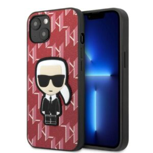 Karl Lagerfeld KLHCP13MPMNIKPI iPhone 13 6,1 hüvelykes kemény tok – Monogram Ikonik Patch, piros