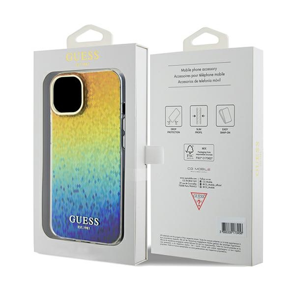 iTok webáruház - Guess Guess IML Faceted Mirror Disco Iridescent tok iPhone 14 / 15 / 13 készülékhez (többszínű) 8 Guess IML Faceted Mirror Disco Iridescent case for iPhone 14 / 15 / 13 (többszínű)