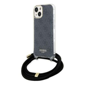 Guess Crossbody Cord 4G Print tok iPhone 15/14/13 6,1″ (fekete)