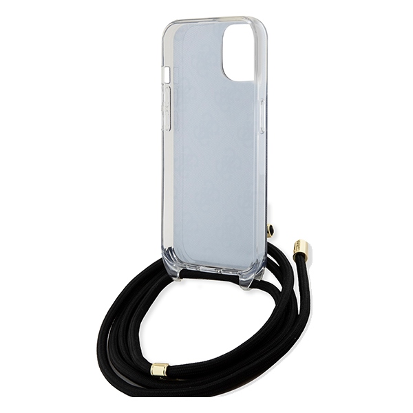 iTok webáruház - Guess Guess Crossbody Cord 4G Print tok iPhone 15/14/13 6,1" (fekete) 6 Guess Crossbody Cord 4G Print Case for iPhone 15/14/13 (fekete)
