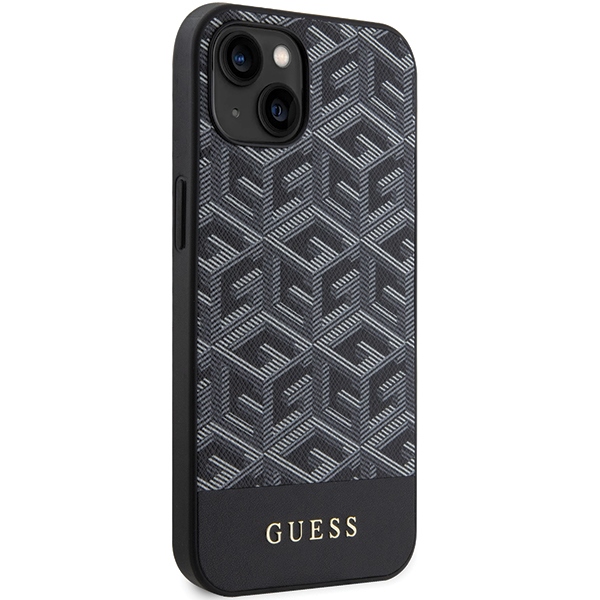 iTok webáruház - Guess Guess GCube Stripes MagSafe tok iPhone 15 / 14 / 13 készülékhez (fekete) 4 Guess GCube Stripes MagSafe case for iPhone 15 / 14 / 13 (fekete)