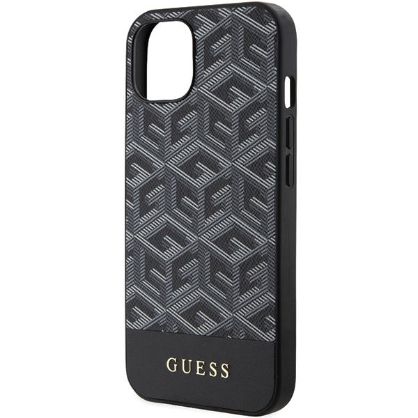 iTok webáruház - Guess Guess GCube Stripes MagSafe tok iPhone 15 / 14 / 13 készülékhez (fekete) 6 Guess GCube Stripes MagSafe case for iPhone 15 / 14 / 13 (fekete)