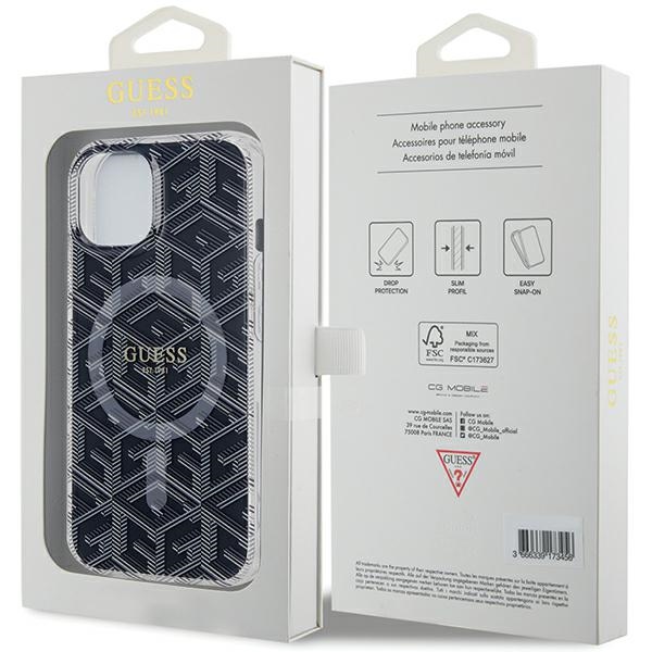 iTok webáruház - Guess Guess IML GCube MagSafe tok iPhone 15 / 14 / 13 készülékhez (fekete) 8 Guess IML GCube MagSafe case for iPhone 15 / 14 / 13 (fekete)