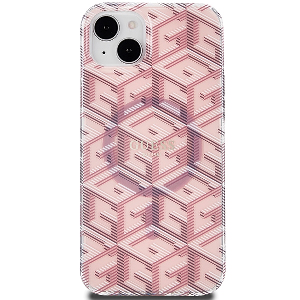 iTok webáruház - Guess Guess IML GCube MagSafe tok iPhone 15 / 14 / 13 készülékhez (rózsaszín) 3 Guess IML GCube MagSafe case for iPhone 15 / 14 / 13 (rózsaszín)