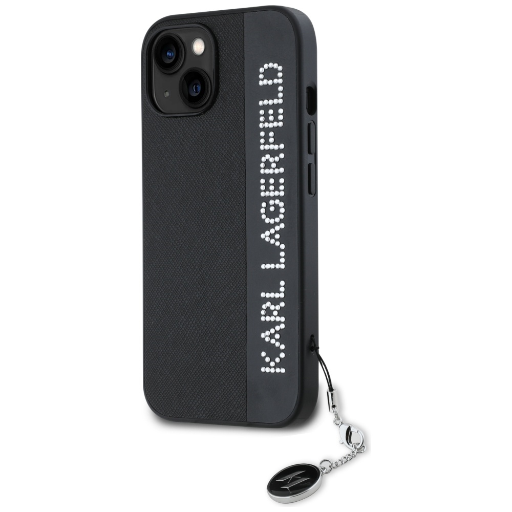 iTok webáruház - Karl Lagerfeld Karl Lagerfeld Saffiano Rhinestones & Charm tok iPhone 15/14/13 készülékhez (fekete) 2 Karl Lagerfeld Saffiano Rhinestones & Charm case for iPhone 15 / 14 / 13 (fekete)