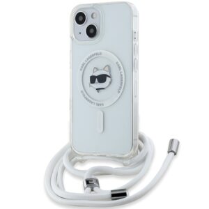 Karl Lagerfeld IML Choupette Head & Cord MagSafe tok iPhone 15 / 14 / 13 készülékhez (átlátszó)