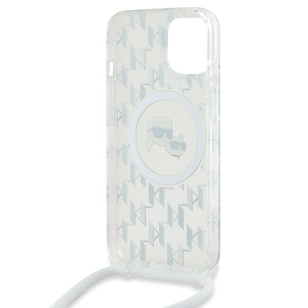 iTok webáruház - Karl Lagerfeld Karl Lagerfeld IML Crossbody Monogram Karl & Choupette Head MagSafe tok iPhone 15 / 14 / 13 készülékhez (átlátszó) 6 Karl Lagerfeld IML Crossbody Monogram Karl & Choupette Head MagSafe Case for iPhone 15 / 14 / 13 (átlátszó)