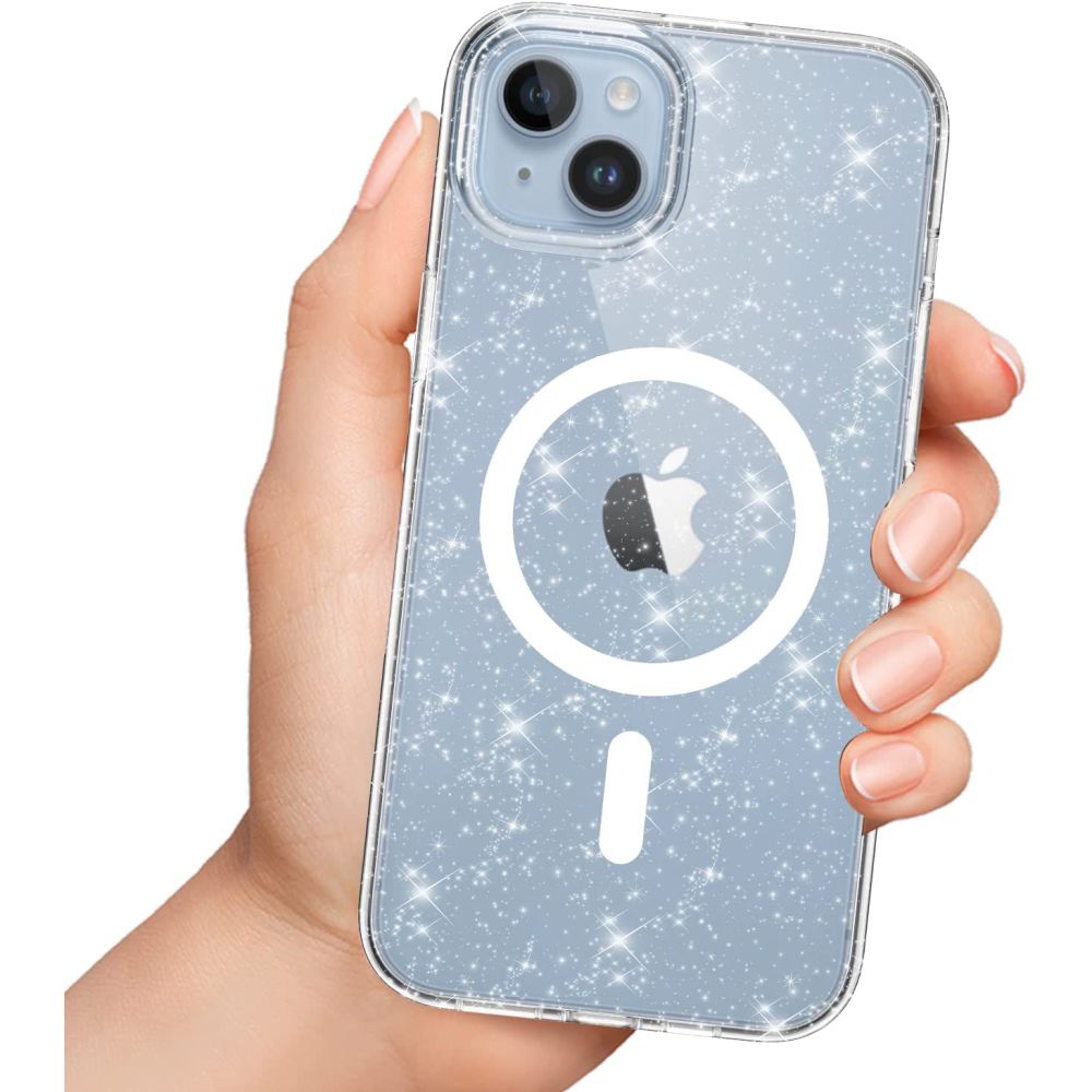 iTok webáruház - Tech-Protect Tech-Protect FlexAir Hybrid MagSafe iPhone 13/14 tok (átlátszó csillámos) 2 Tech-Protect FlexAir Hybrid MagSafe iPhone 13/14 Case (átlátszó csillámos)