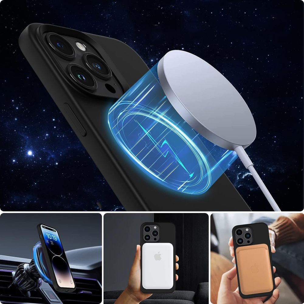 iTok webáruház - Tech-Protect Tech-Protect Silicone MagSafe tok iPhone 13 / 14 készülékhez (fekete) 2 Tech-Protect Silicone MagSafe Case for iPhone 13 / 14 (fekete)