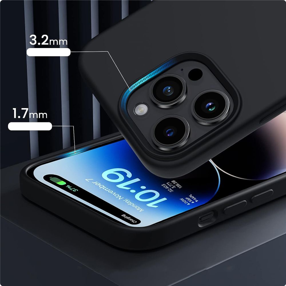 iTok webáruház - Tech-Protect Tech-Protect Silicone MagSafe tok iPhone 13 / 14 készülékhez (fekete) 4 Tech-Protect Silicone MagSafe Case for iPhone 13 / 14 (fekete)