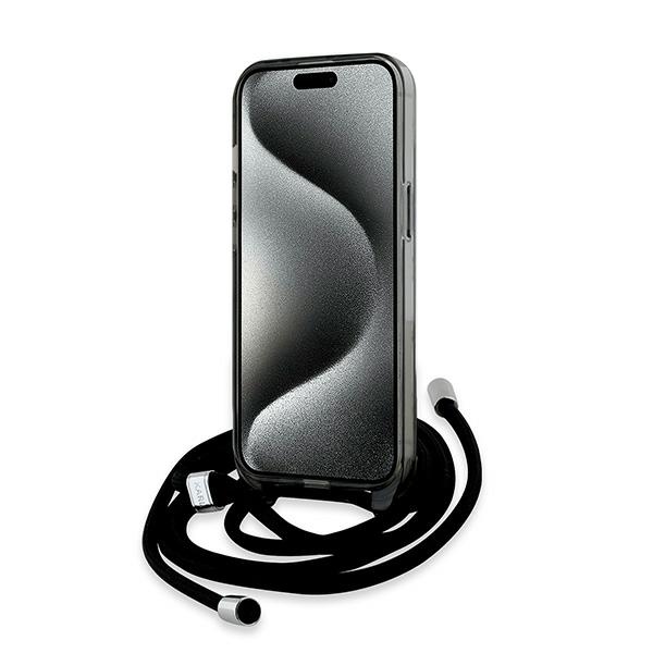 iTok webáruház - Karl Lagerfeld Karl Lagerfeld IML Crossbody Monogram Karl & Choupette Head MagSafe tok iPhone 15/14/13-hoz (fekete) 4 Karl Lagerfeld IML Crossbody Monogram Karl & Choupette Head MagSafe Case for iPhone 15 / 14 / 13 (fekete)