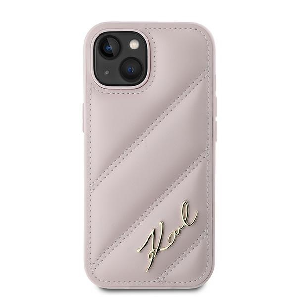 iTok webáruház - Karl Lagerfeld Karl Lagerfeld Diagonal Quilted Script tok iPhone 14 / 15 / 13 készülékhez (rózsaszín) 3 Karl Lagerfeld Diagonal Quilted Script case for iPhone 14 / 15 / 13 (rózsaszín)