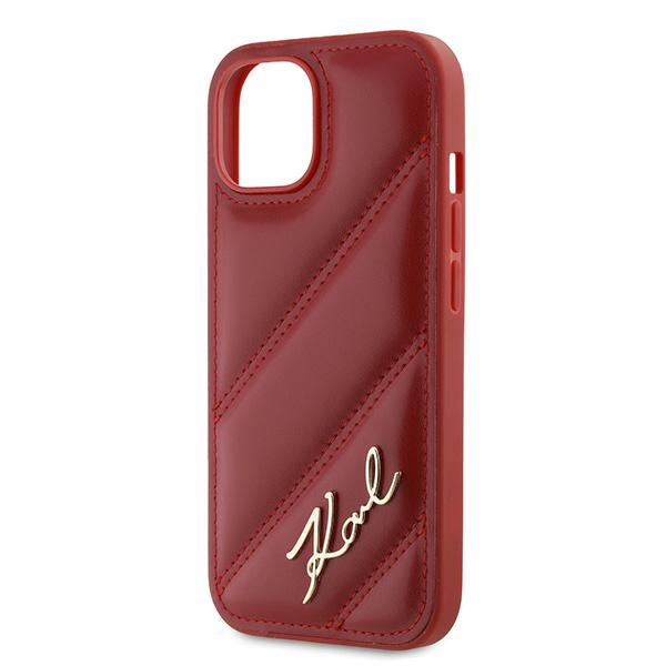 iTok webáruház - Karl Lagerfeld Karl Lagerfeld Diagonal Quilted Script tok iPhone 15 / 14 / 13 készülékhez (piros) 6 Karl Lagerfeld Diagonal Quilted Script case for iPhone 15 / 14 / 13 (piros)