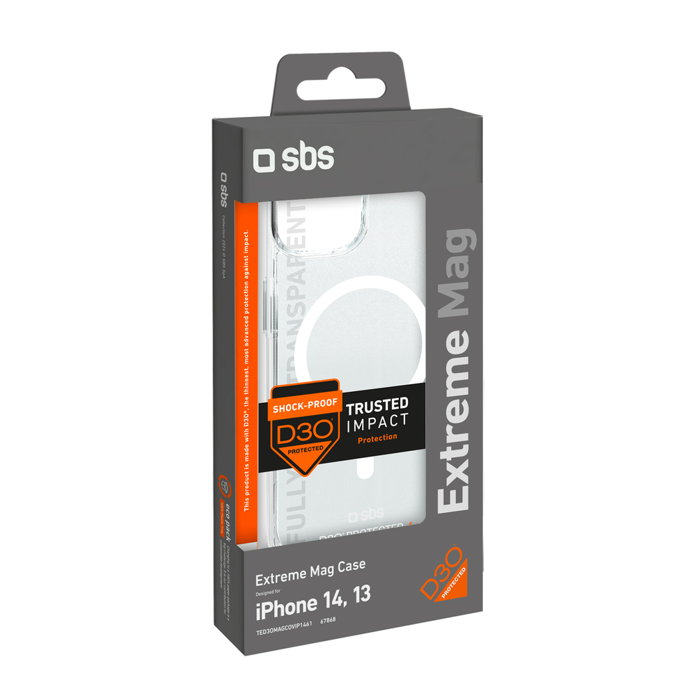 iTok webáruház - SBS SBS D3O MagSafe tok iPhone 14 / 13 (átlátszó) 4 SBS D3O MagSafe Case for iPhone 14 / 13 (átlátszó)