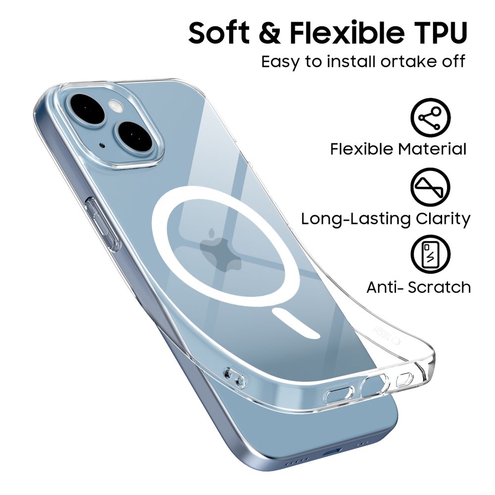 iTok webáruház - Tech-Protect Tech-Protect FlexAir MagSafe tok iPhone 13 / 14 készülékhez (átlátszó) 5 Tech-Protect FlexAir MagSafe Case for iPhone 13 / 14 (átlátszó)