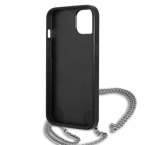 iTok webáruház - Karl Lagerfeld Karl Lagerfeld Leather Textured and Chain tok iPhone 13 / 14 / 15 6,1" (fekete) 7 Karl Lagerfeld Leather Textured and Chain Case for iPhone 13 / 14 / 15 6.1" (fekete)