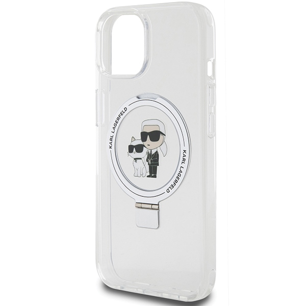 iTok webáruház - Karl Lagerfeld Karl Lagerfeld KLHMP15SHMRSKCH iPhone 15 / 14 / 13 6,1 hüvelykes Ring Stand Karl & Choupette MagSafe tok, fehér 6 Karl Lagerfeld KLHMP15SHMRSKCH iPhone 15 / 14 / 13 6.1" white/white hardcase Ring Stand Karl&Choupette MagSafe