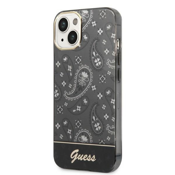 iTok webáruház - Guess Guess Bandana Paisley tok iPhone 14 / 15 / 13 6,1 hüvelykes készülékekhez (fekete) 2 Guess Bandana Paisley Case for iPhone 14 / 15 / 13 6.1" (fekete)