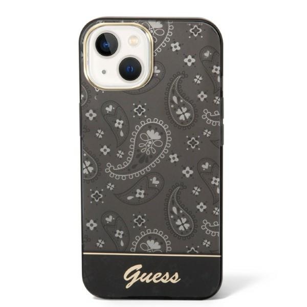 iTok webáruház - Guess Guess Bandana Paisley tok iPhone 14 / 15 / 13 6,1 hüvelykes készülékekhez (fekete) 3 Guess Bandana Paisley Case for iPhone 14 / 15 / 13 6.1" (fekete)