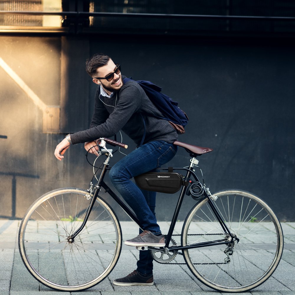 iTok webáruház - Wozinsky Wozinsky WBB10BK kerékpáros váztáska 1,5 l, fekete 7 Wozinsky Bicycle Frame Bag 1.5L Black (WBB10BK)