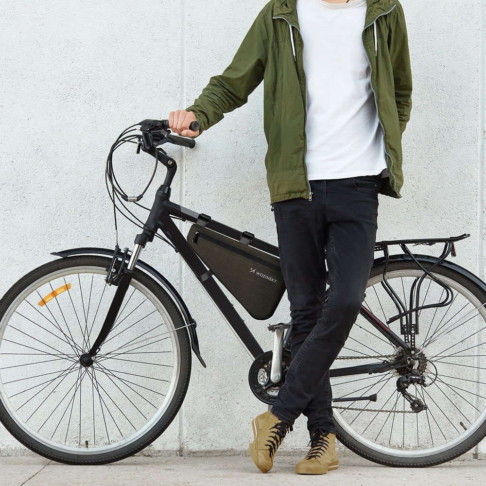 iTok webáruház - Wozinsky Wozinsky WBB15BK 3,5 literes szürke kerékpáros váztáska 5 Wozinsky Bicycle Frame Bag 3.5L Gray (WBB15BK)