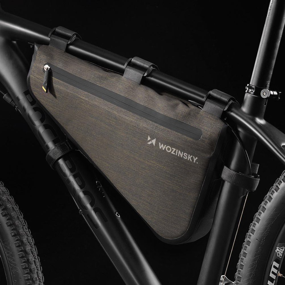 iTok webáruház - Wozinsky Wozinsky WBB15BK 3,5 literes szürke kerékpáros váztáska 8 Wozinsky Bicycle Frame Bag 3.5L Gray (WBB15BK)