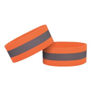 Hurtel fényvisszaverő karpánt kerékpározáshoz és futáshoz, 4 cm, narancssárga