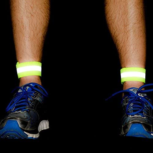 iTok webáruház - Hurtel fényvisszaverő karpánt kerékpározáshoz és futáshoz, 4 cm, narancssárga 4 Reflective armband bicycle running velcro 4cm orange