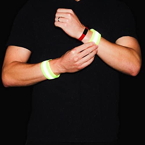 iTok webáruház - Hurtel fényvisszaverő karpánt kerékpározáshoz és futáshoz, 4 cm, narancssárga 7 Reflective armband bicycle running velcro 4cm orange