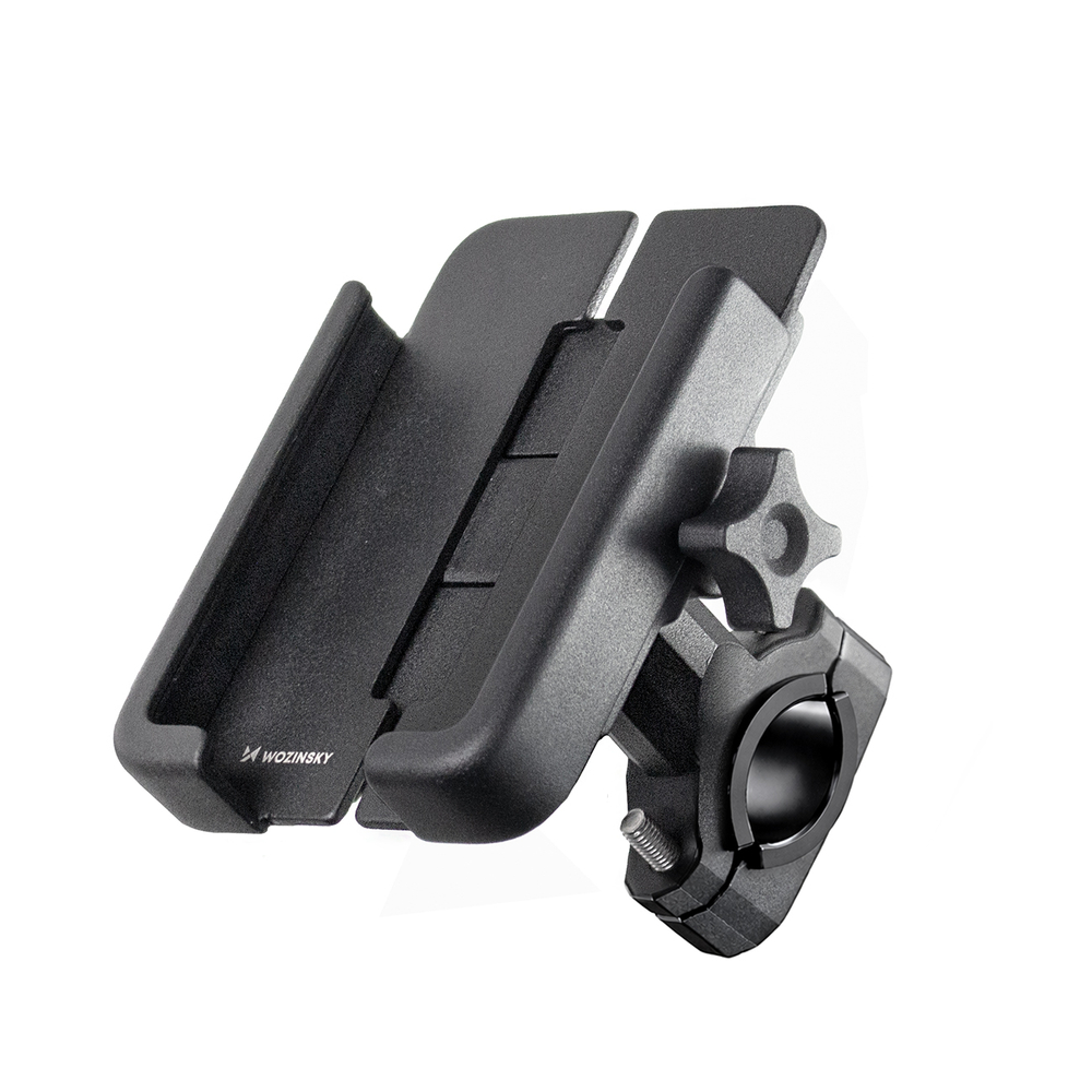 iTok webáruház - Wozinsky Wozinsky WBHBK3 fém telefontartó kerékpárhoz és rollerhez, fekete 1 Wozinsky metal bicycle phone holder, scooters black (WBHBK3)