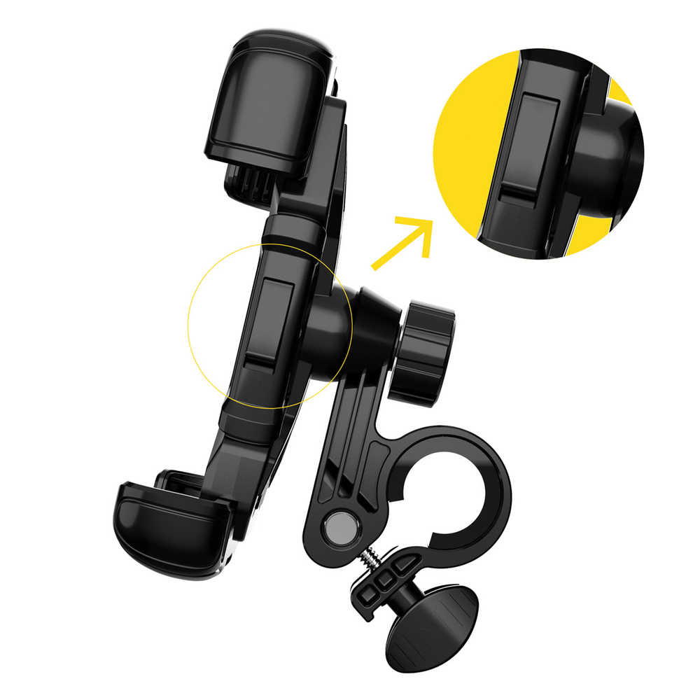 iTok webáruház - Wozinsky Wozinsky WBHBK6 erős telefontartó kerékpárhoz, motorhoz és rollerhez, fekete 3 Wozinsky strong phone holder for bicycle, motorcycle, scooter handlebars, black (WBHBK6)
