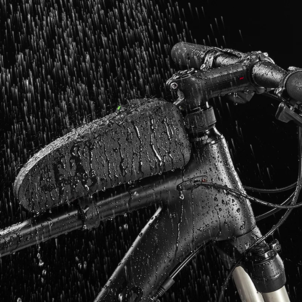 iTok webáruház - RockBros Rockbros AS-019-1 vízálló kerékpáros váztáska, 1,6 l (fekete) 8 Rockbros AS-019-1 bicycle frame bag waterproof 1.6 l (fekete)