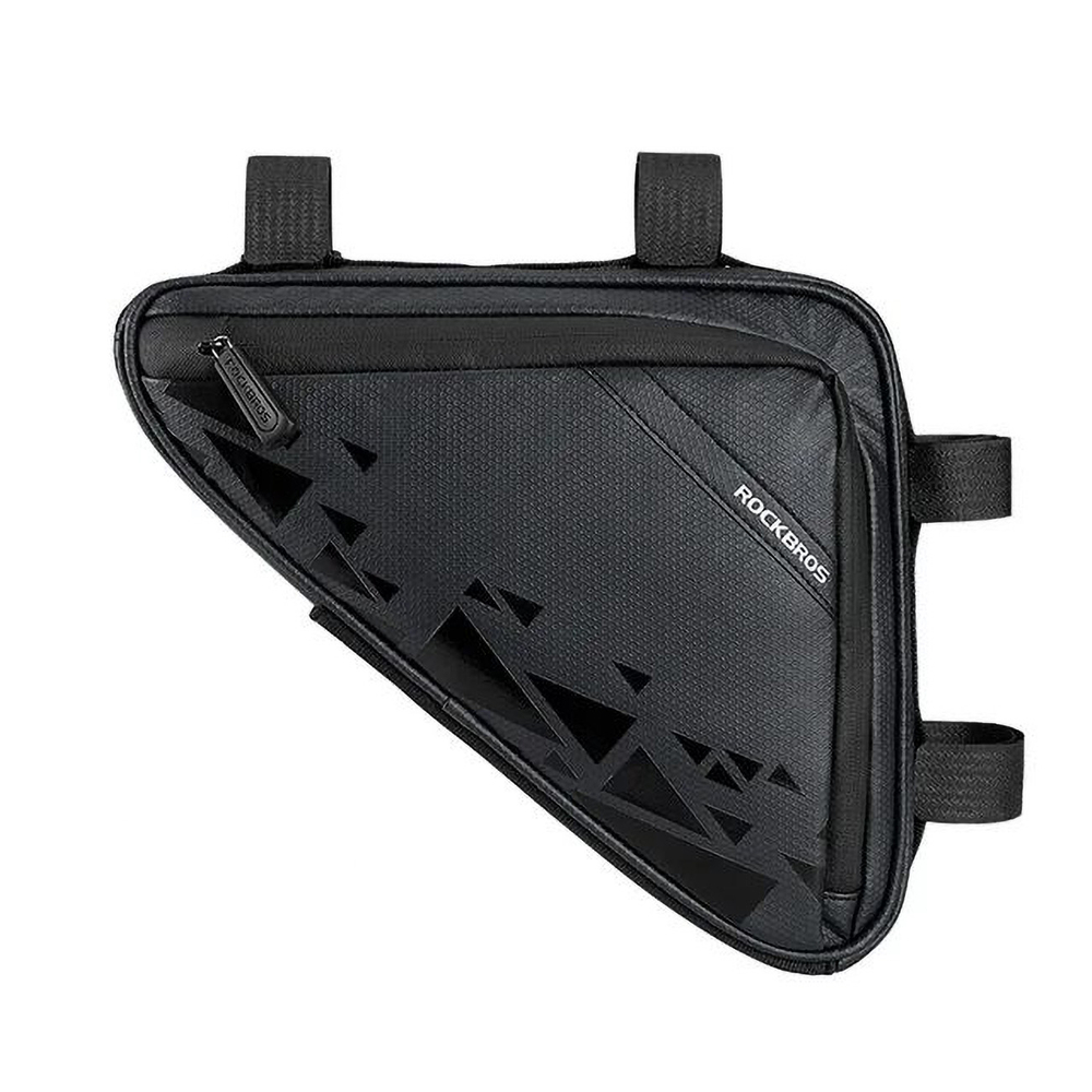 iTok webáruház - RockBros Rockbros B39-2 vízálló vázas kerékpártáska (fekete) 1 Rockbros B39-2 waterproof bicycle bag for frame (fekete)