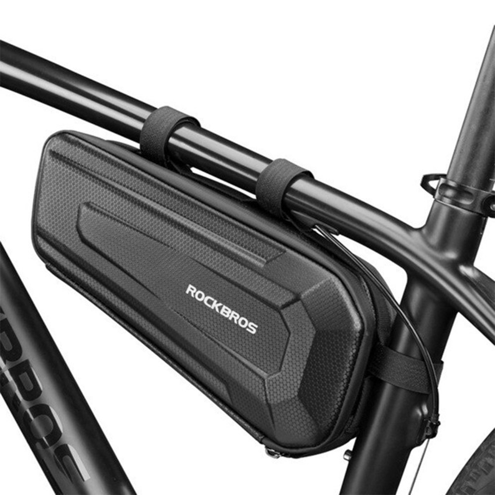iTok webáruház - RockBros Rockbros B66 vízálló kerékpáros váztáska (fekete) 4 Rockbros B66 waterproof bicycle bag for frame (fekete)
