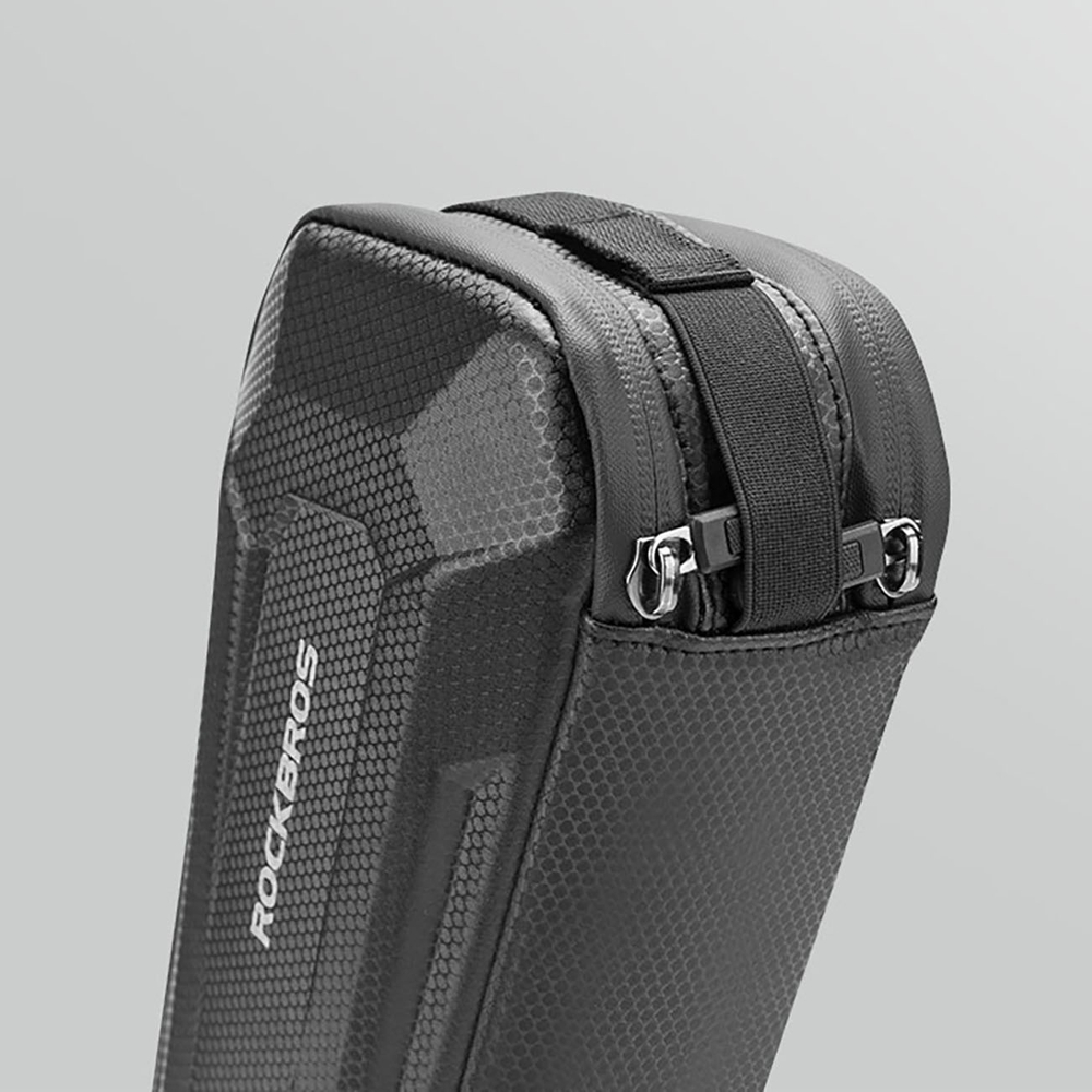 iTok webáruház - RockBros Rockbros B66 vízálló kerékpáros váztáska (fekete) 5 Rockbros B66 waterproof bicycle bag for frame (fekete)
