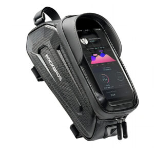 Rockbros B68-1 kerékpáros váztáska telefontartó rekesszel, 1,7 l, fekete