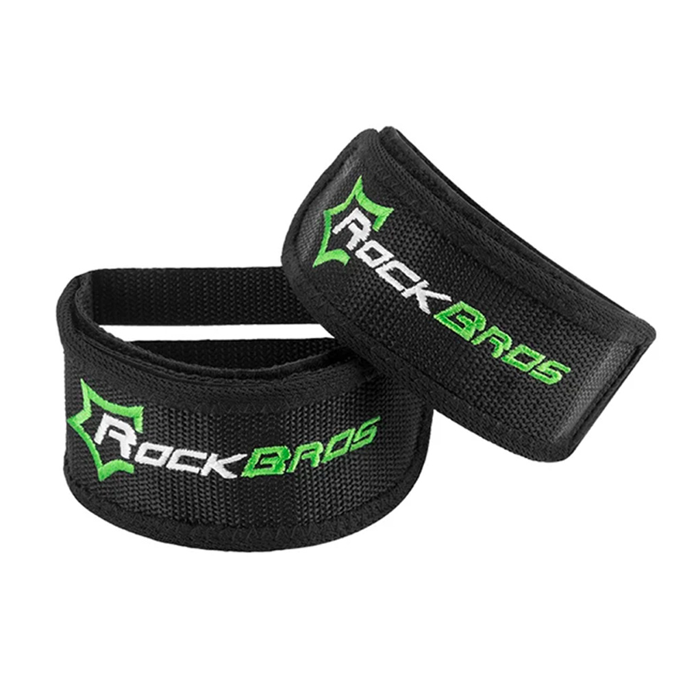 iTok webáruház - RockBros Rockbros GZT1001BK kerékpárpedál-pánt, 2 db (fekete) 2 Rockbros GZT1001BK Bicycle Pedal Straps 2 pcs (fekete)